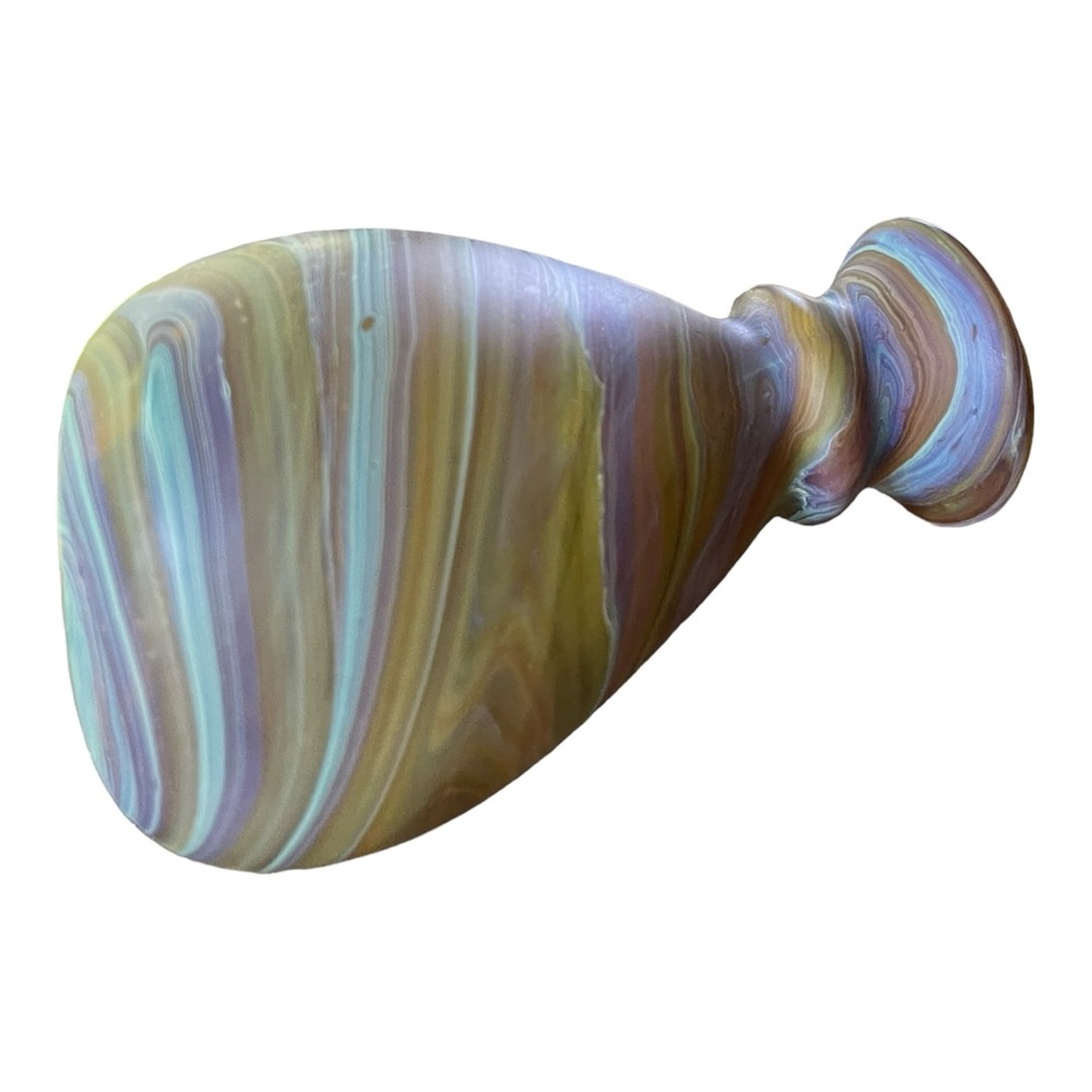 Hand Blown Phoenician Ancient Beauty Glass Bud Vase by Ten Thousand Villages - Picture 7 of 9